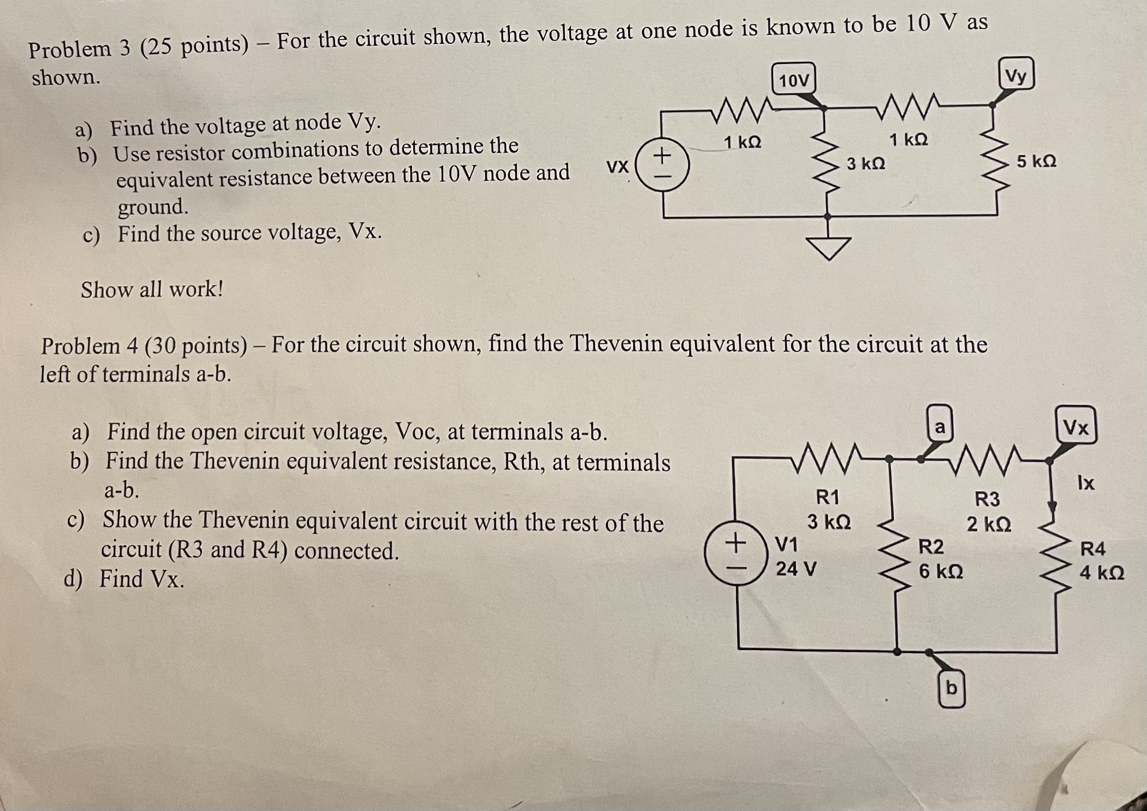 Problem 3 ( 2 5 points ) - For the circuit shown,