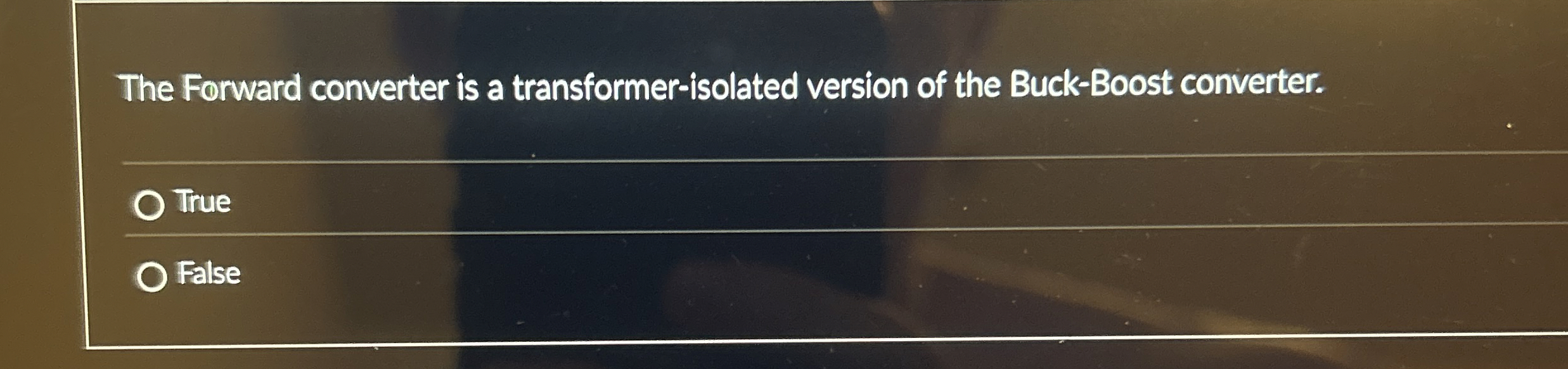The Forward converter is a transformer - isolated