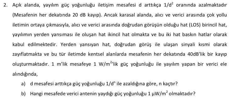 A k alanda, yay l m g yo unlu u ileti im mesafesi