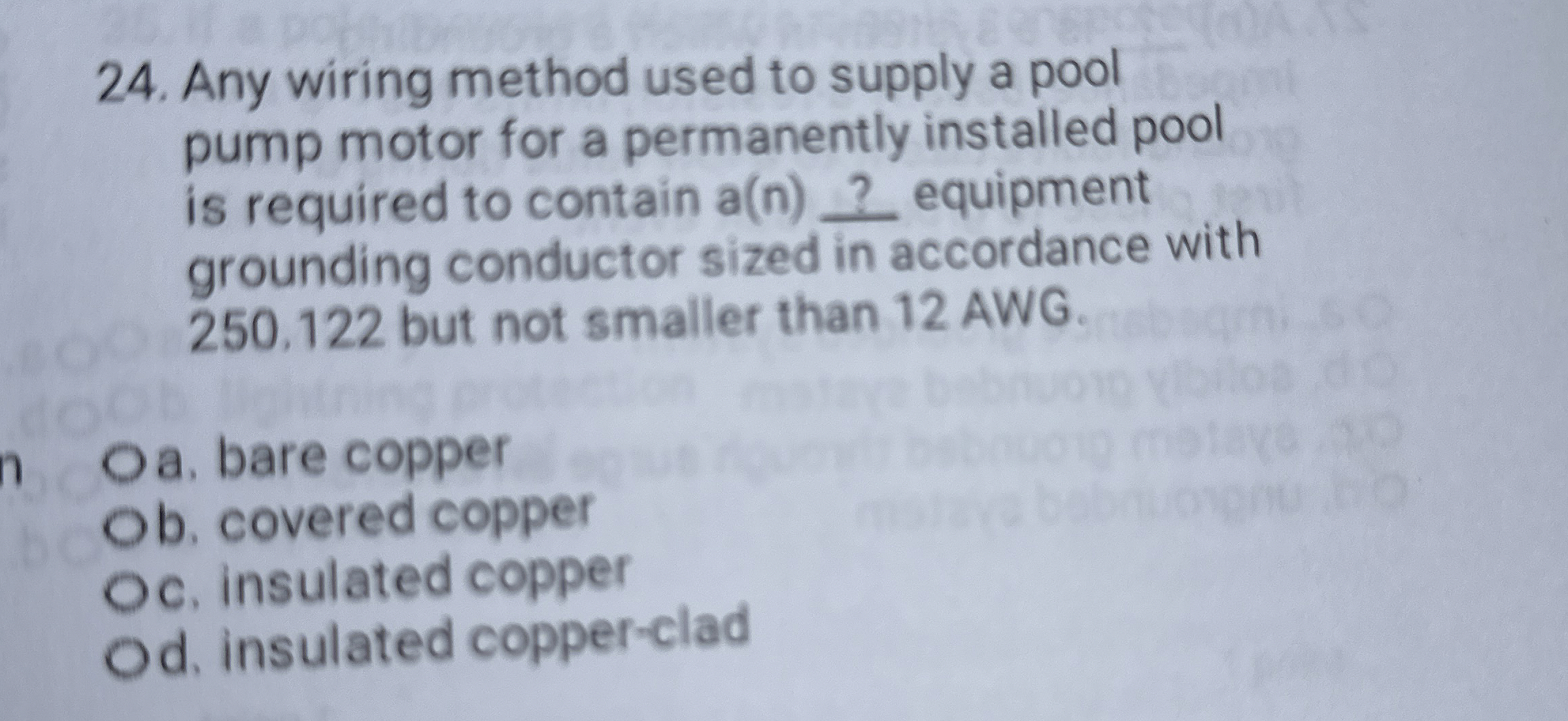 Any wiring method used to supply a pool pump