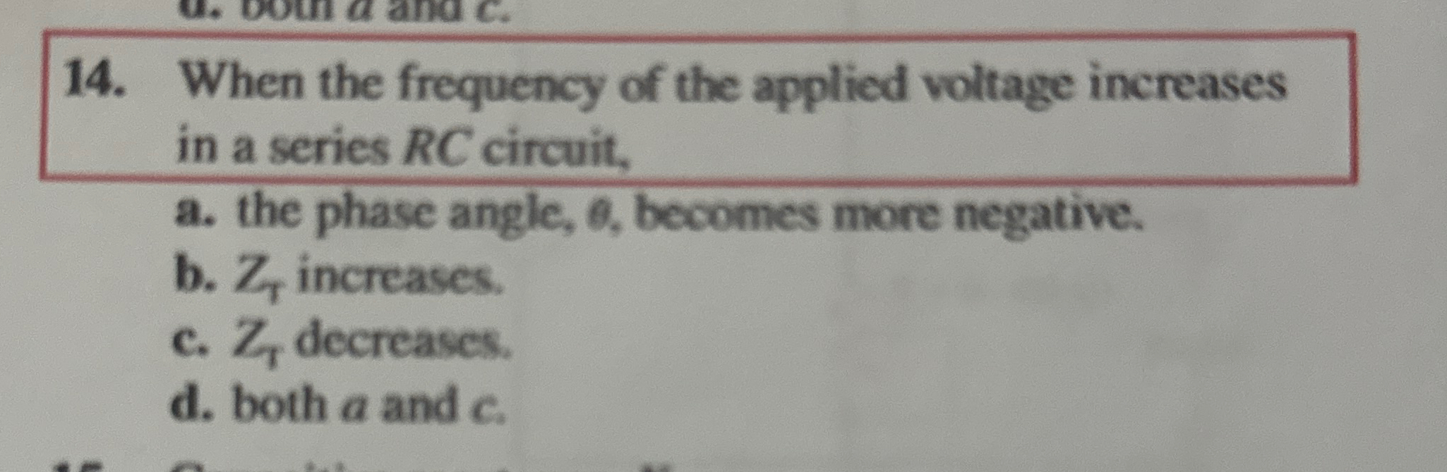 When the frequency of the applied voltage