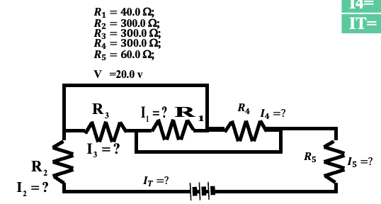 Find current and Voltage at each