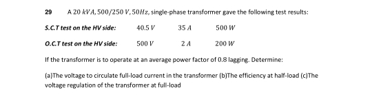 2 0 kVA, 5 0 0 2 5 0 V , 5 0 H z , single - phase