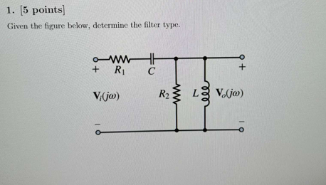 1 . [ 5 points ] Given the figure below,