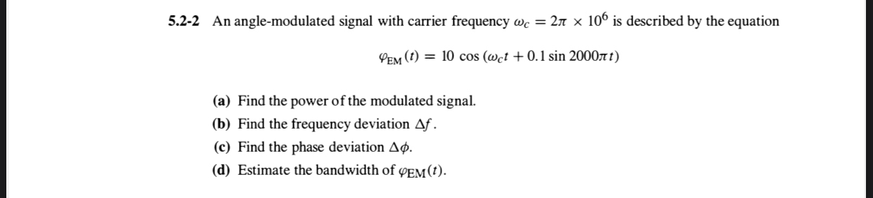 5 . 2 - 2 An angle - modulated signal with