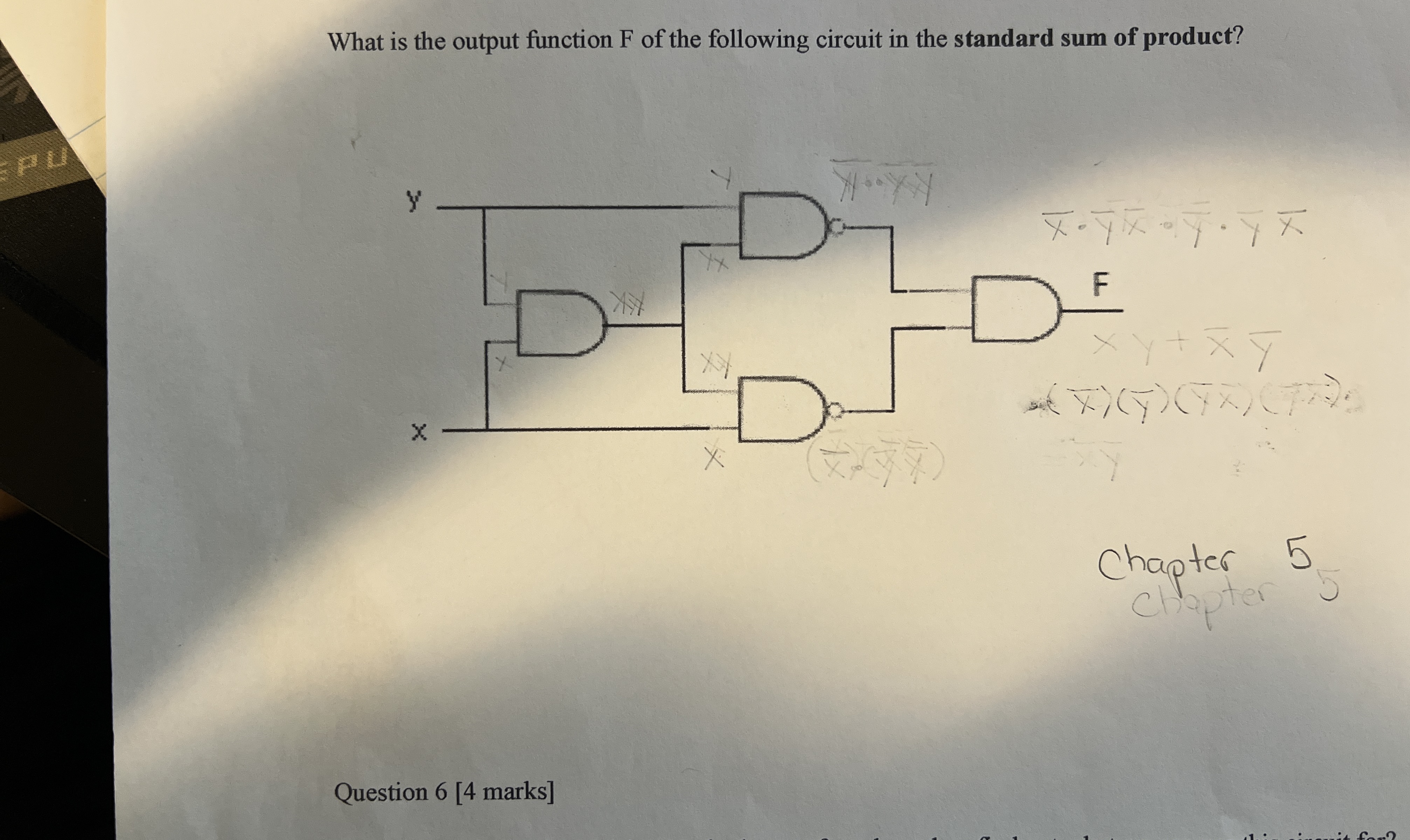 What is the output function F of the following