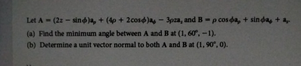Let A = ( 2 z - s i n ) a p + ( 4 + 2 c o s ) a -