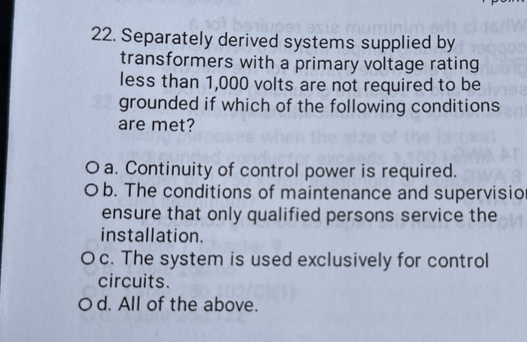 Separately derived systems supplied by