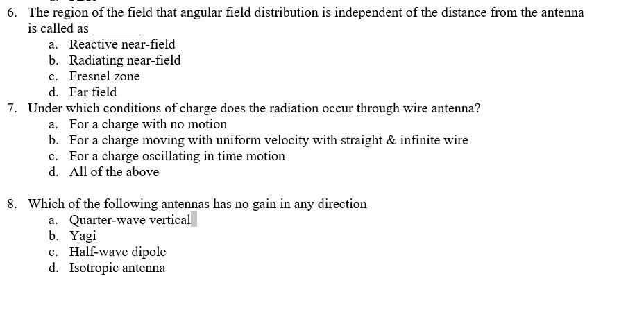 6 . The region of the field that angular field