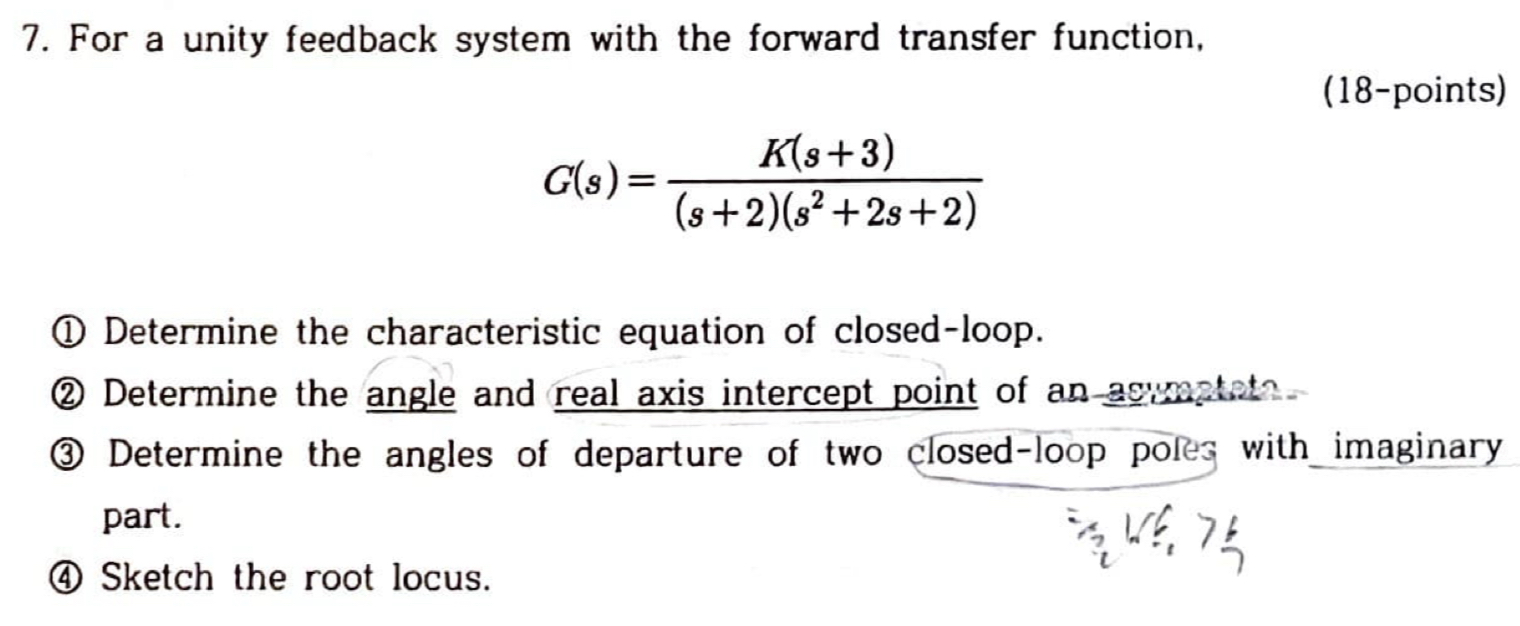 For a unity feedback system with the forward