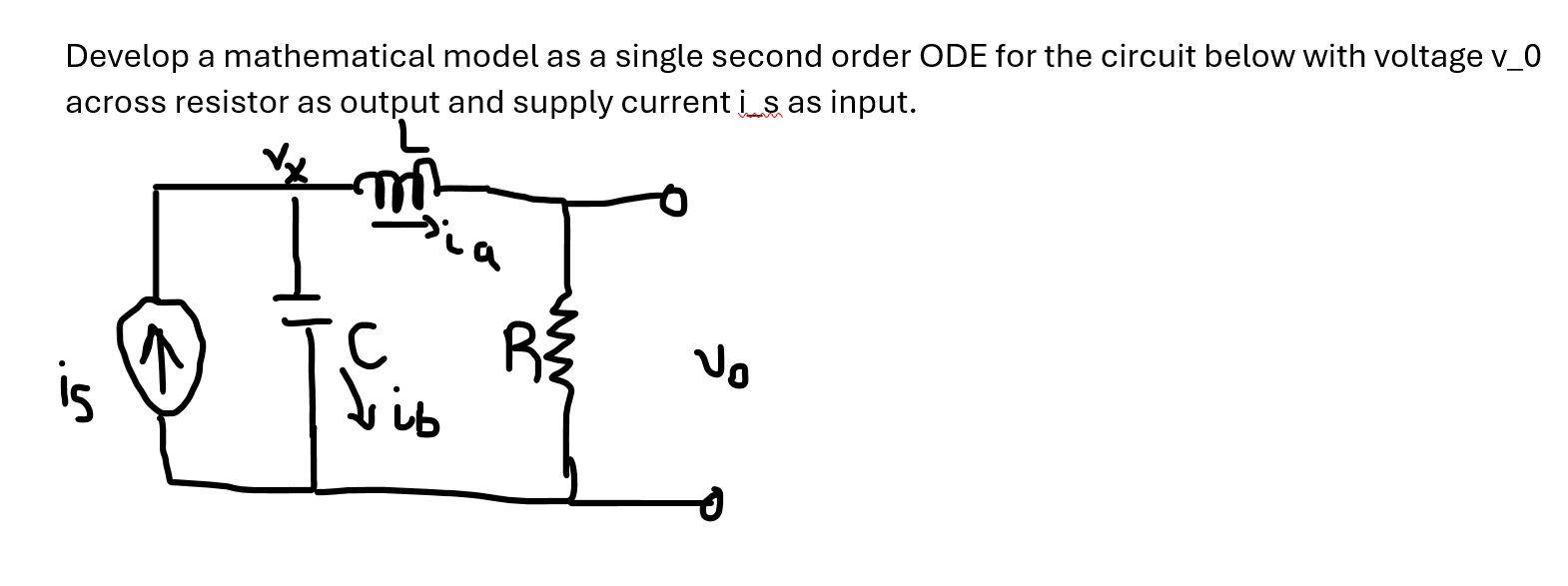 Develop a mathematical model as a single second