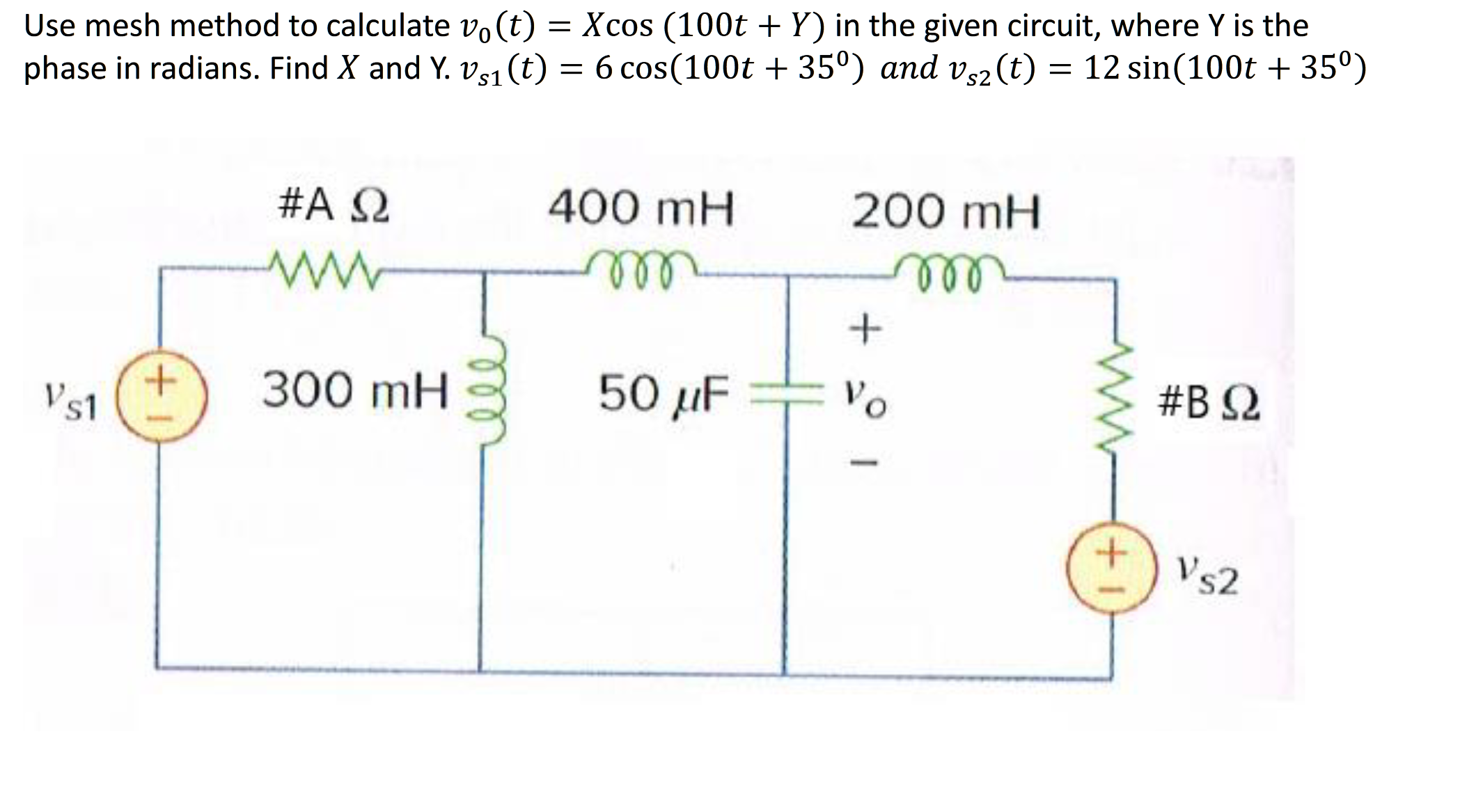 Use mesh method to calculate v _ ( 0 ) ( t ) =