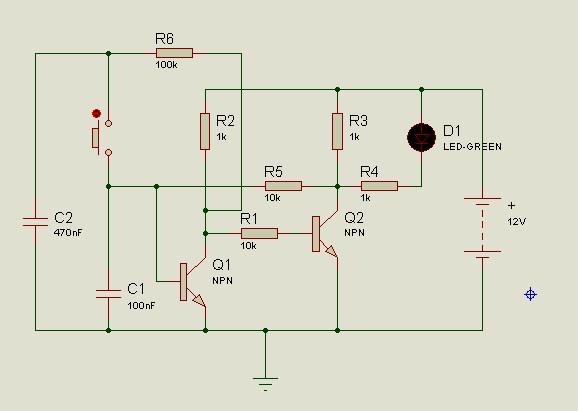 How can I make this circuit a flashing light like
