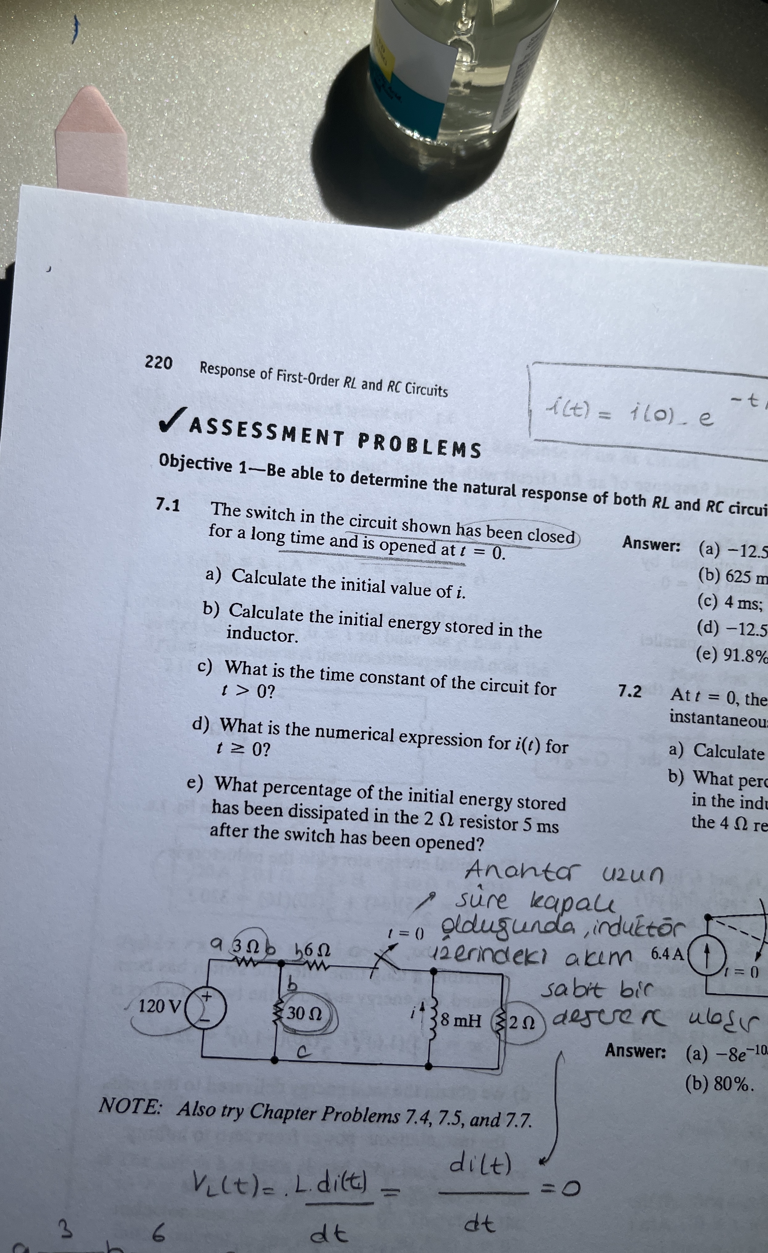 2 2 0 Response of First - Order RL and RC