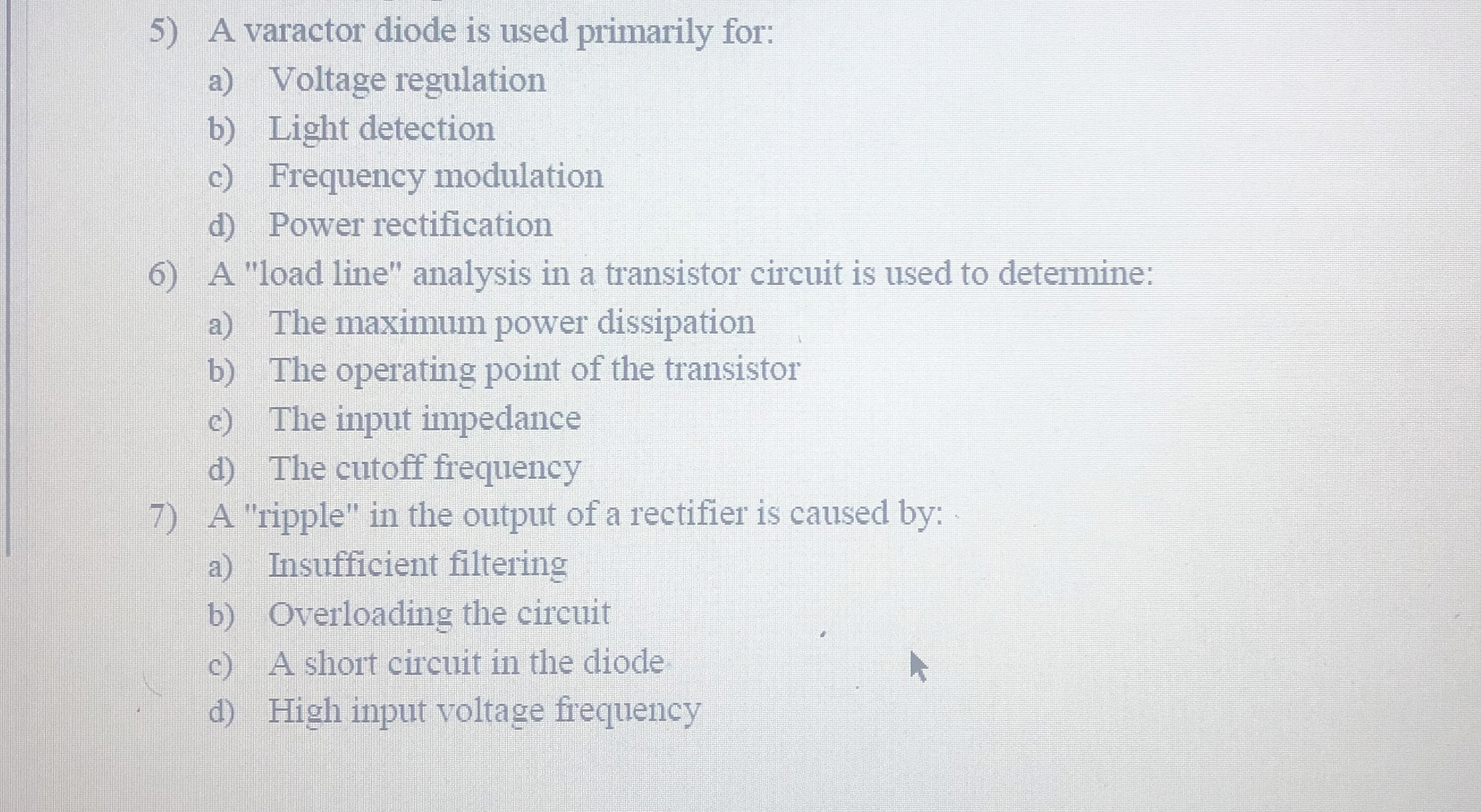 A varactor diode is used primarily for: a )