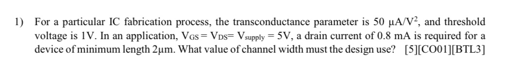For a particular IC fabrication process, the