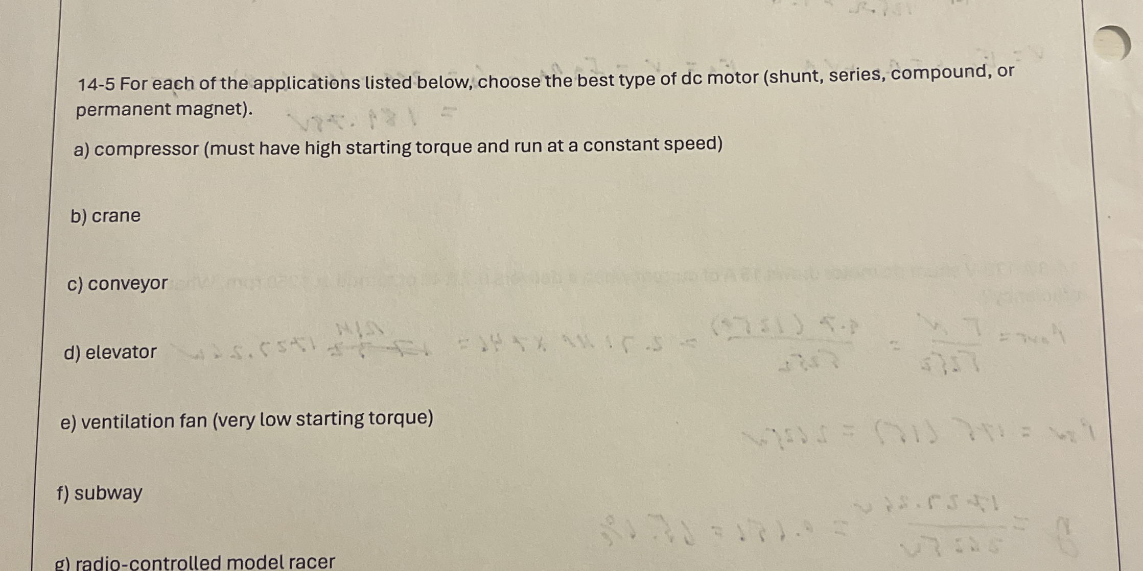 1 4 - 5 For each of the applications listed