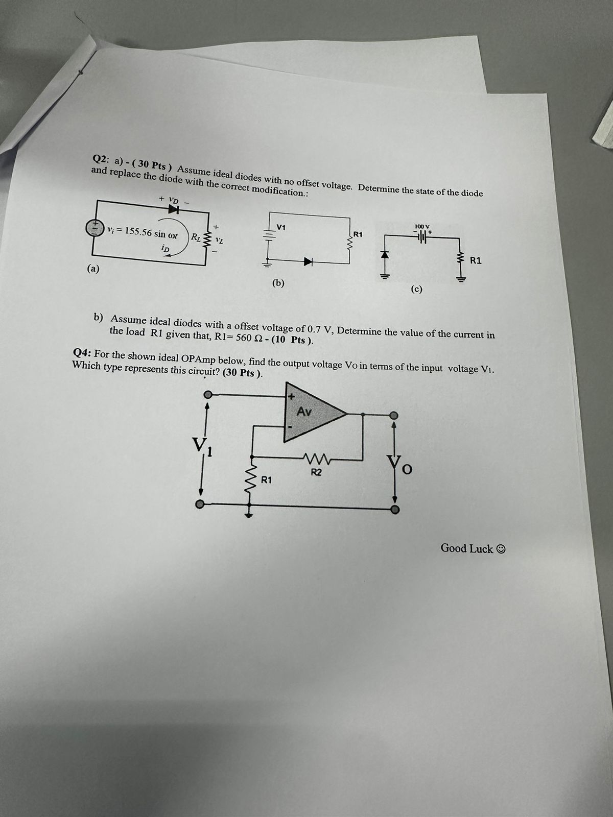 Q 2 : a ) - ( \ ( \ mathbf { 3 0 } \ mathbf { P t