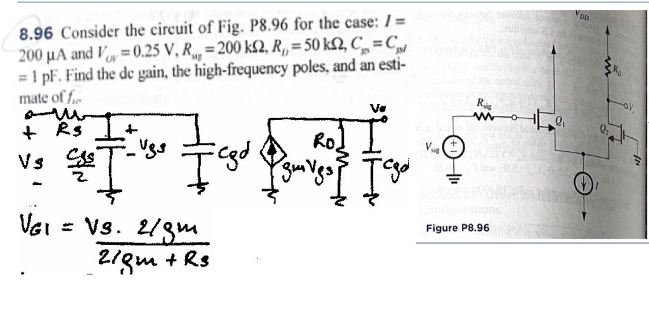 8 . 9 6 Consider the circuit of Fig. P 8 . 9 6