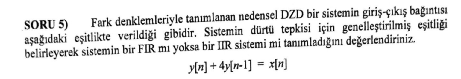 The input - output relationship of a causal LTI
