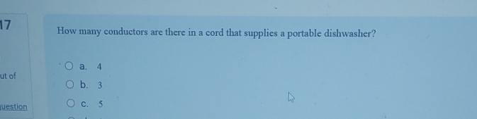 1 7 How many conductors are there in a cord that