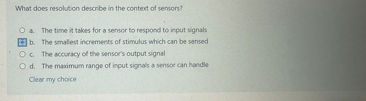 What does resolution describe in the context of