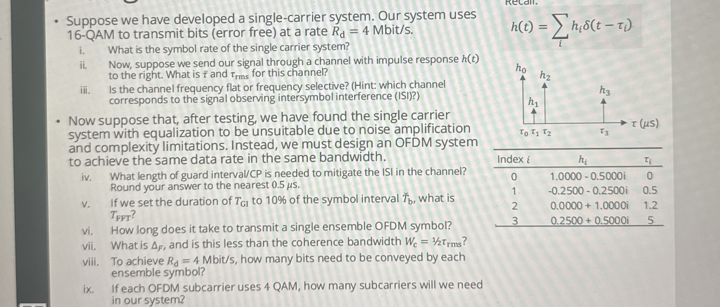 Suppose we have developed a single - carrier