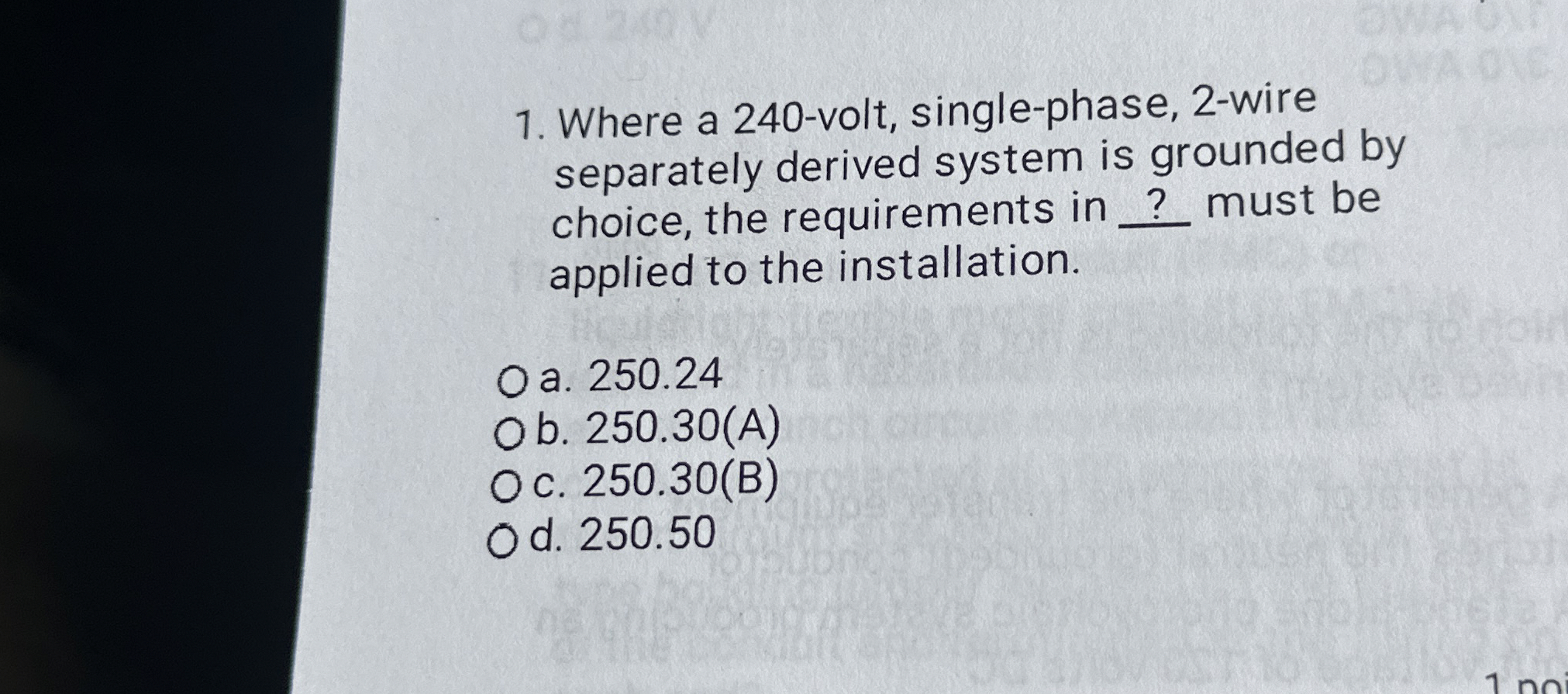 Where a 2 4 0 - volt, single - phase, 2 - wire