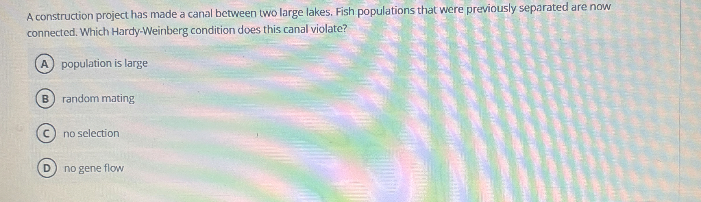 A construction project has made a canal between