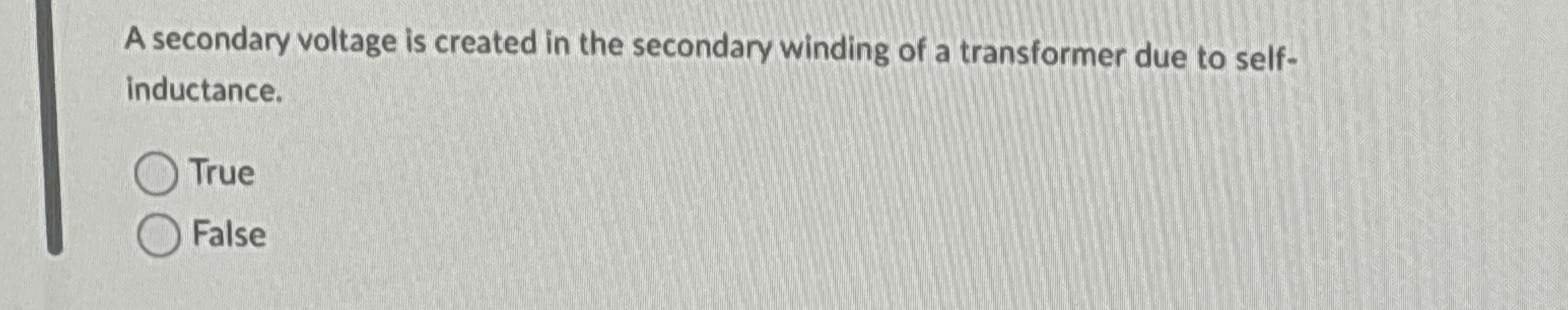 A secondary voltage is created in the secondary