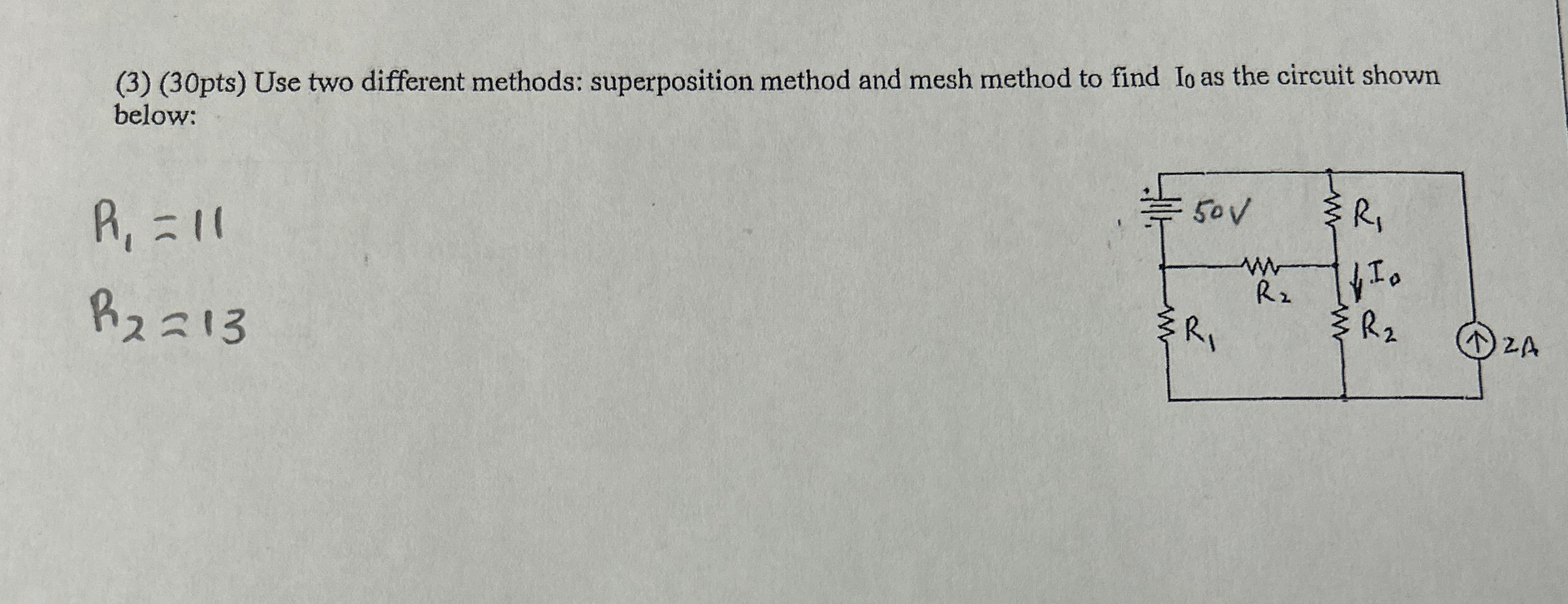 ( 3 ) ( 3 0 pts ) Use two different methods: