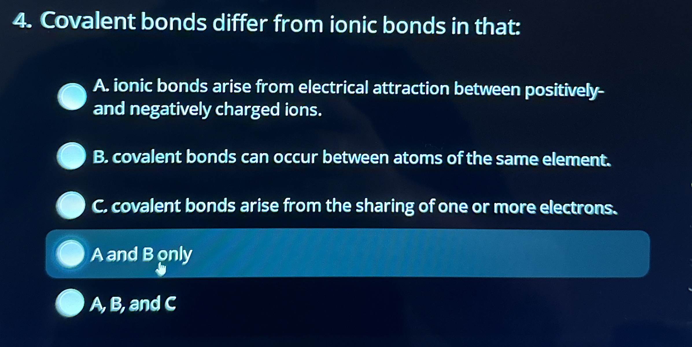 Covalent bonds differ from ionic bonds in that: A