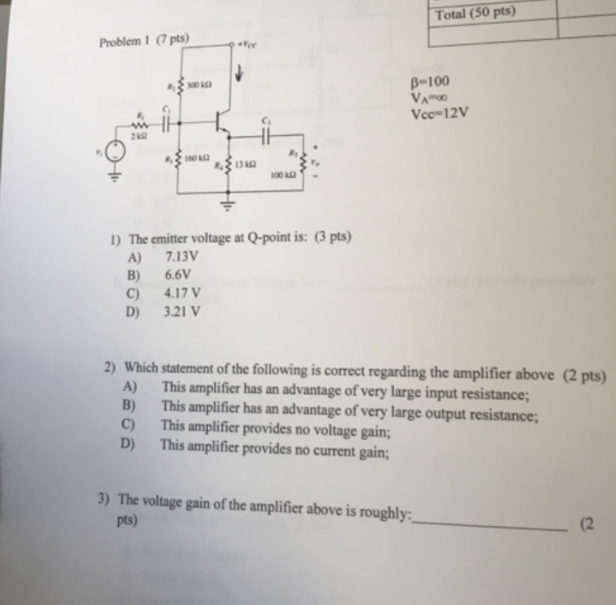 \ table [ [ Total ( 5 0 pts ) , ] , [ , ] ] = 1 0