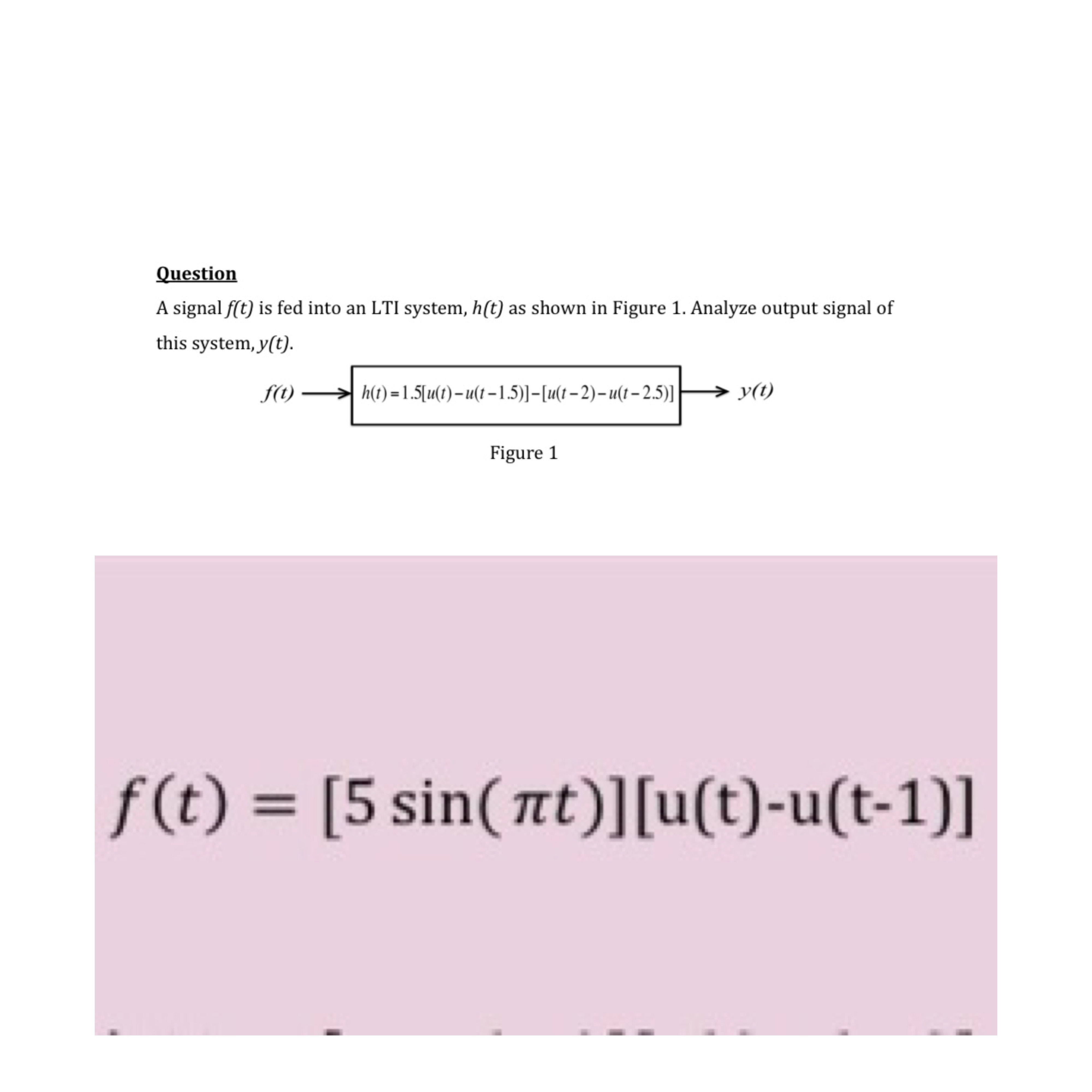 Graph on a paper f ( t ) , h ( t ) graphs and do