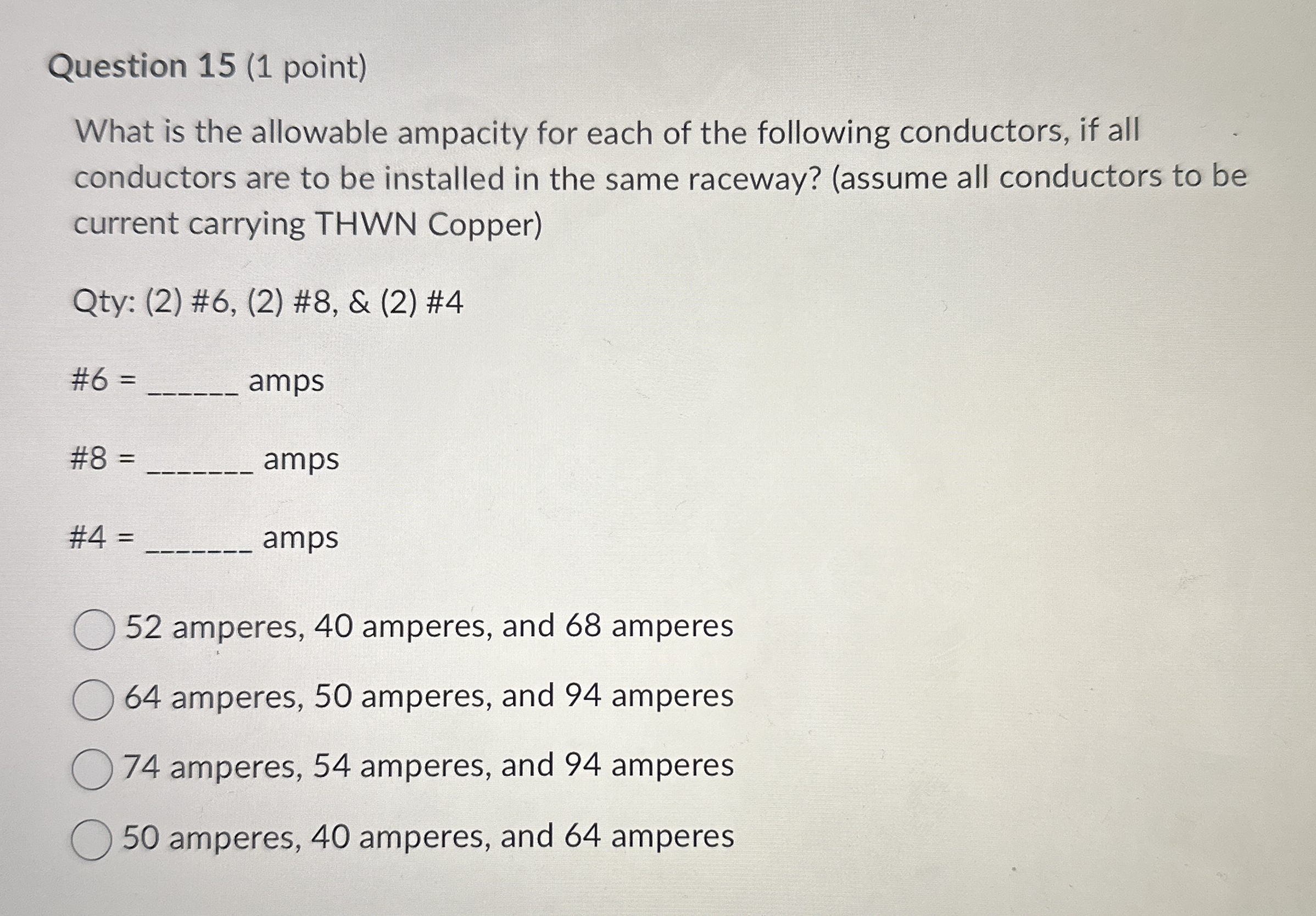 Question 1 5 ( 1 point ) What is the allowable