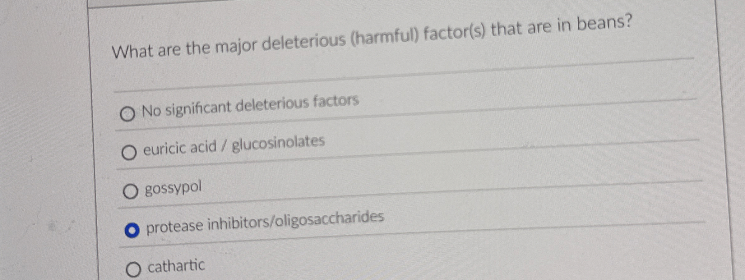 What are the major deleterious ( harmful ) factor
