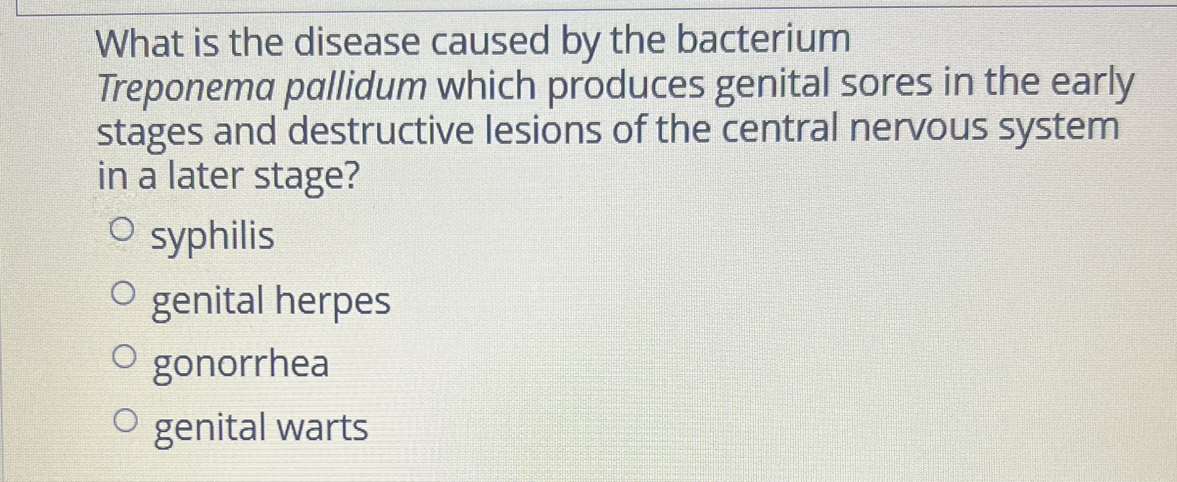 What is the disease caused by the bacterium