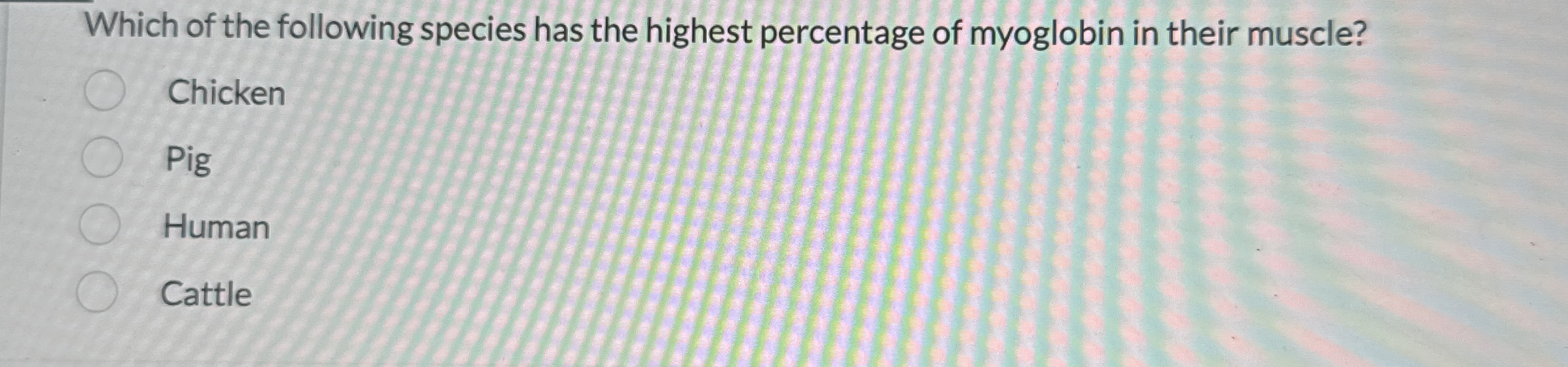 Which of the following species has the highest