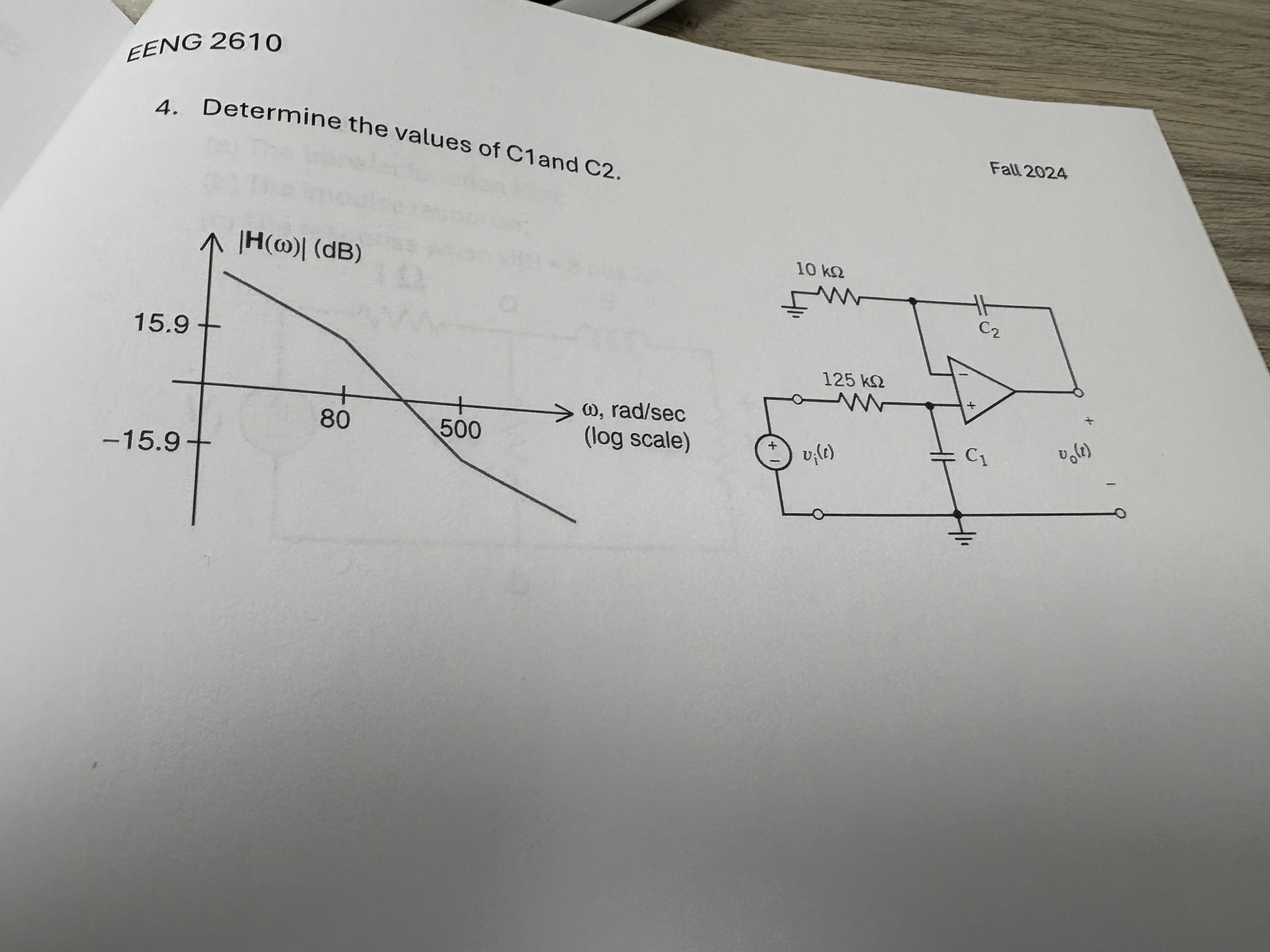 EENG 2 6 1 0 4 . Determine the values of C 1 and