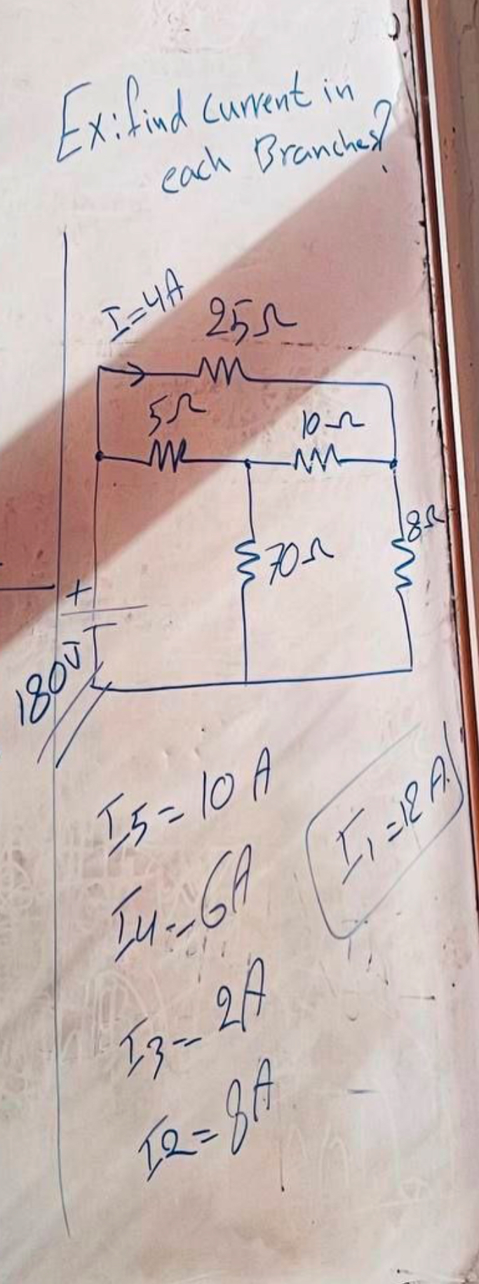 Exitind curvent in each Branches? Solve it 1 , 5