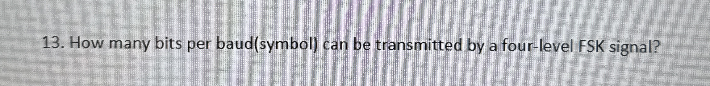 How many bits per baud ( symbol ) can be