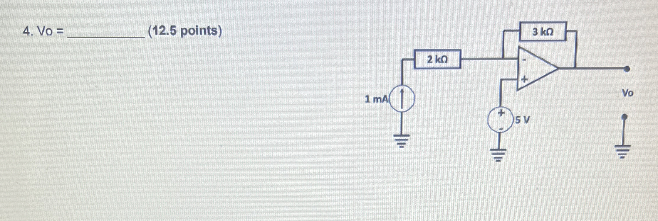 V 0 = ? ( 1 2 . 5 points )