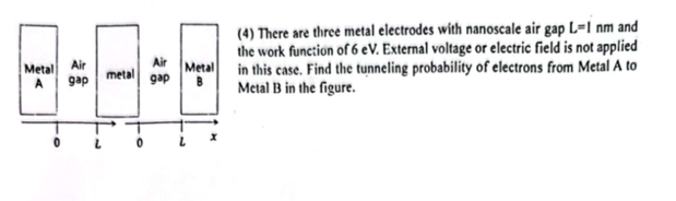 ( 4 ) There are three metal electrodes with