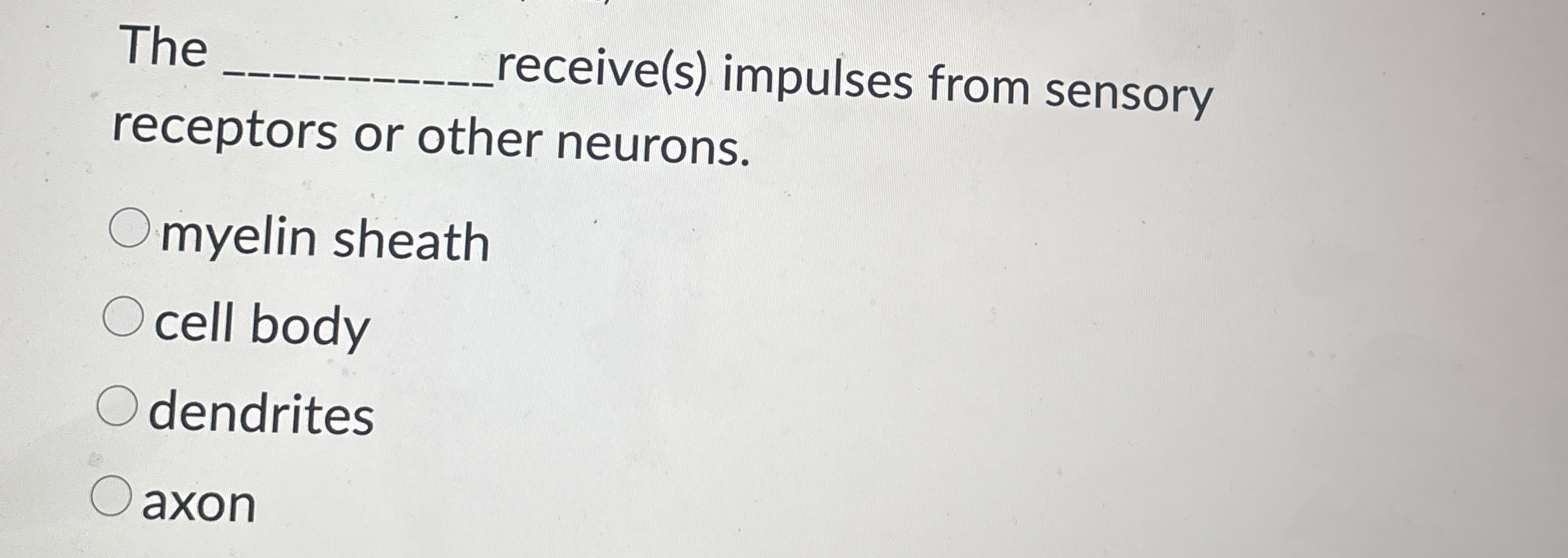 The q , receive ( s ) impulses from sensory