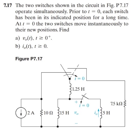 7 . 1 7 The two switches shown in the circuit in