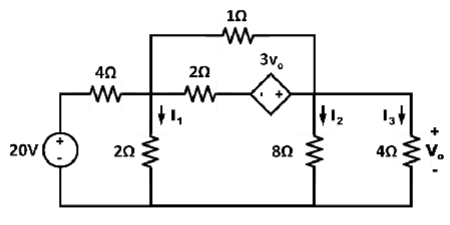 In the given circuit, determine the currents i 1