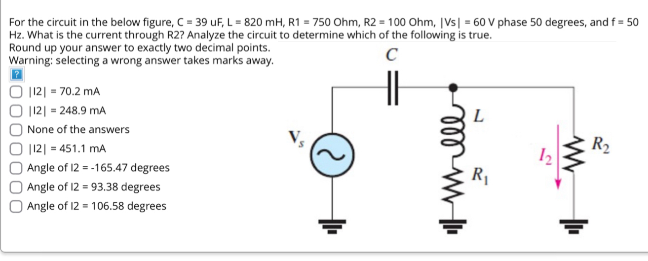 For the circuit in the below figure, C = 3 9 u F