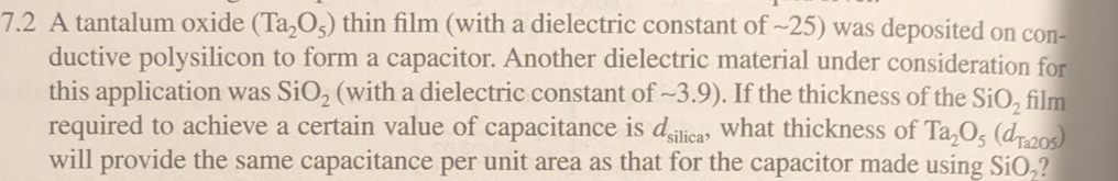 7 . 2 A tantalum oxide ( T a 2 O 5 ) thin film (