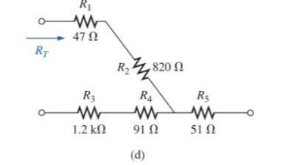 Find the total resistance RT for each