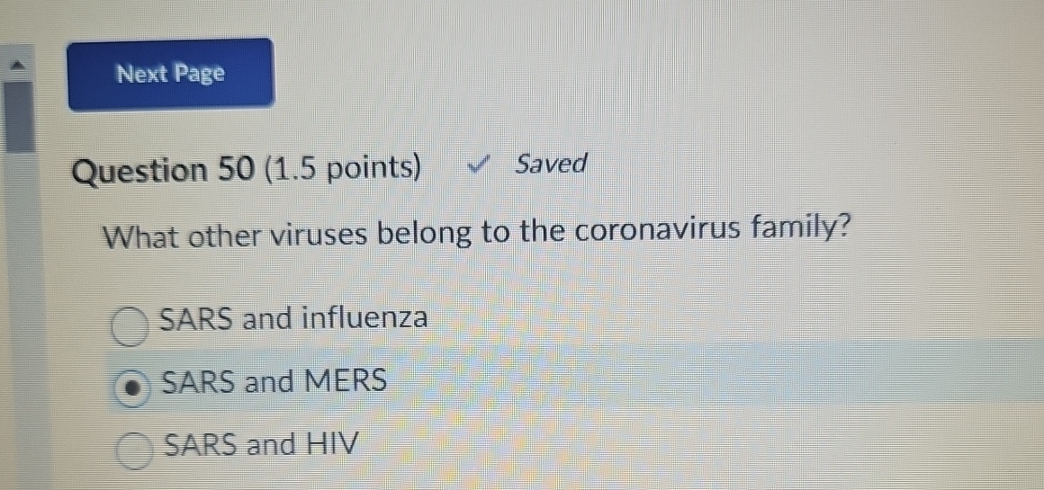 Question 5 0 ( 1 . 5 points ) Saved What other